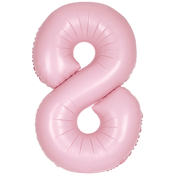 Large 34&quot; Number Foil Balloon number 8 matt pink - Penny Black