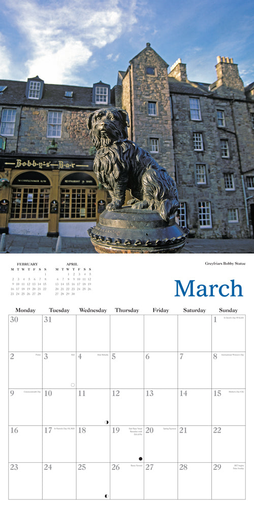 2026 Edinburgh Calendar By Penny Black