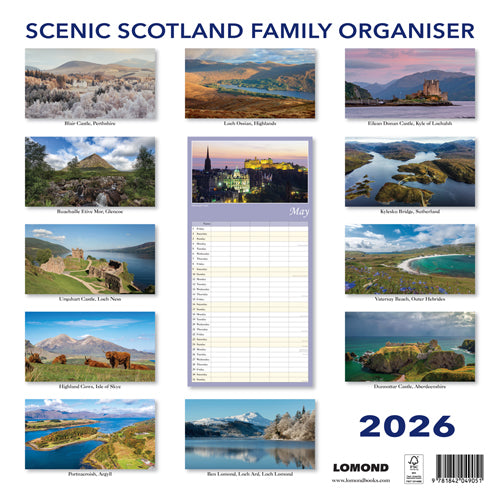 2026 Scenic Scotland Family Organiser Calendar By Penny Black