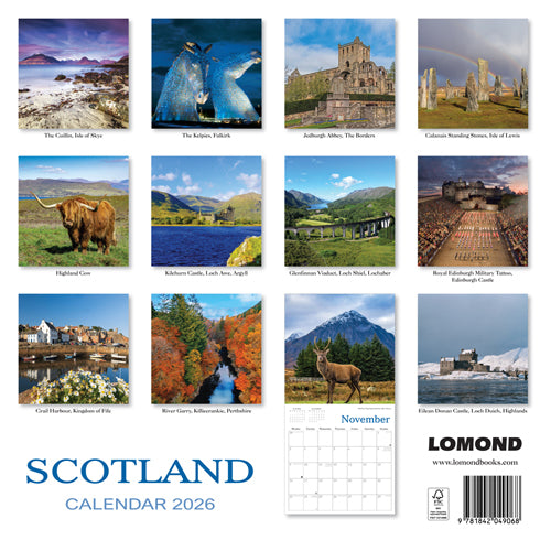 2026 Scotland Calendar By Penny Black