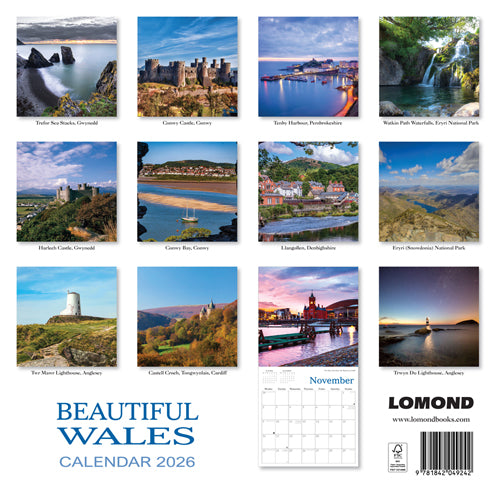 2026 Beautiful Wales Calendar By Penny Black