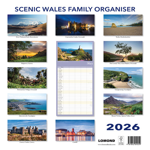 2026 Scenic Wales Family Organiser Calendar By Penny Black