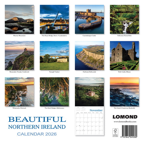 2026 Beautiful Northern Ireland Calendar By Penny Black