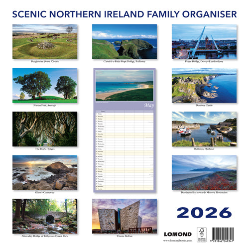 Scenic Northern Ireland Family Organiser 2026 Calendar By Penny Black