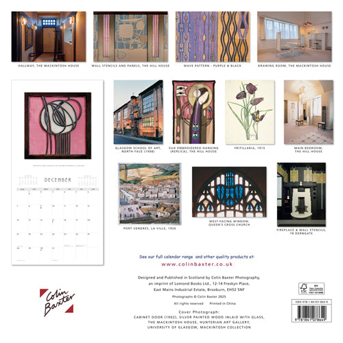 2026 Charles Rennie Mackintosh Calendar By Penny Black