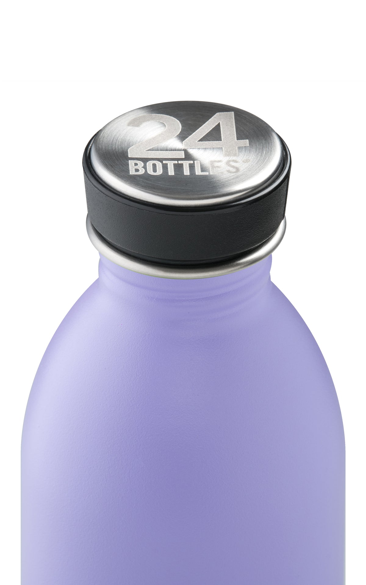24Bottles 050 Urban Water Bottle - Erica Lilac by penny black showing lid