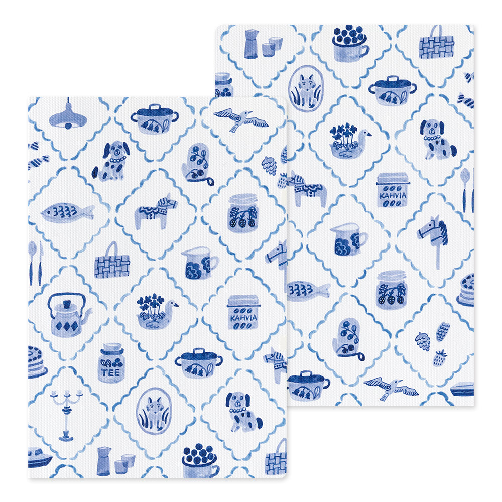 Midori Yuru Log B6 Notebook - Blue Nordic By Penny Black