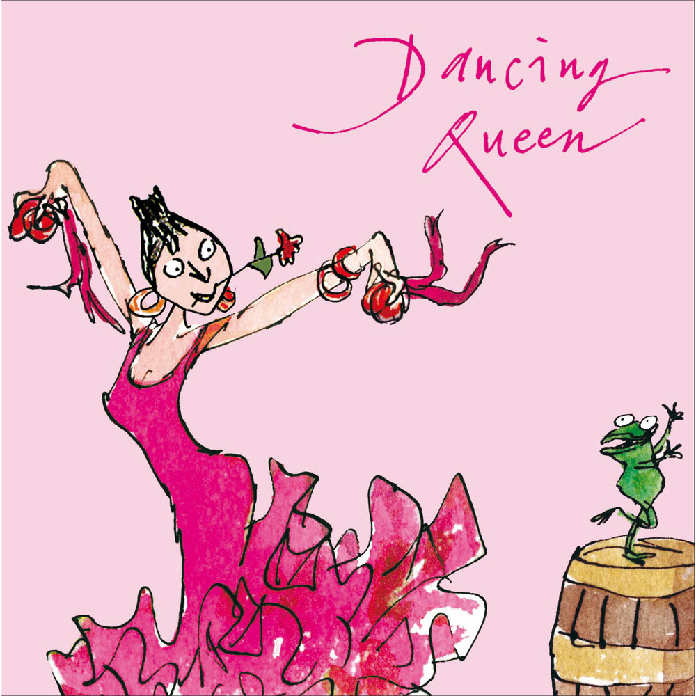 Quentin Blake Dancing Queen Birthday Card from Penny Black