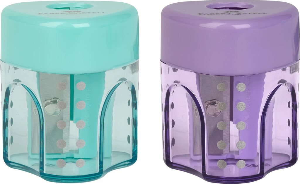 Faber Castell Grip Auto Mini Pencil Sharpener - showing two colours by penny black
