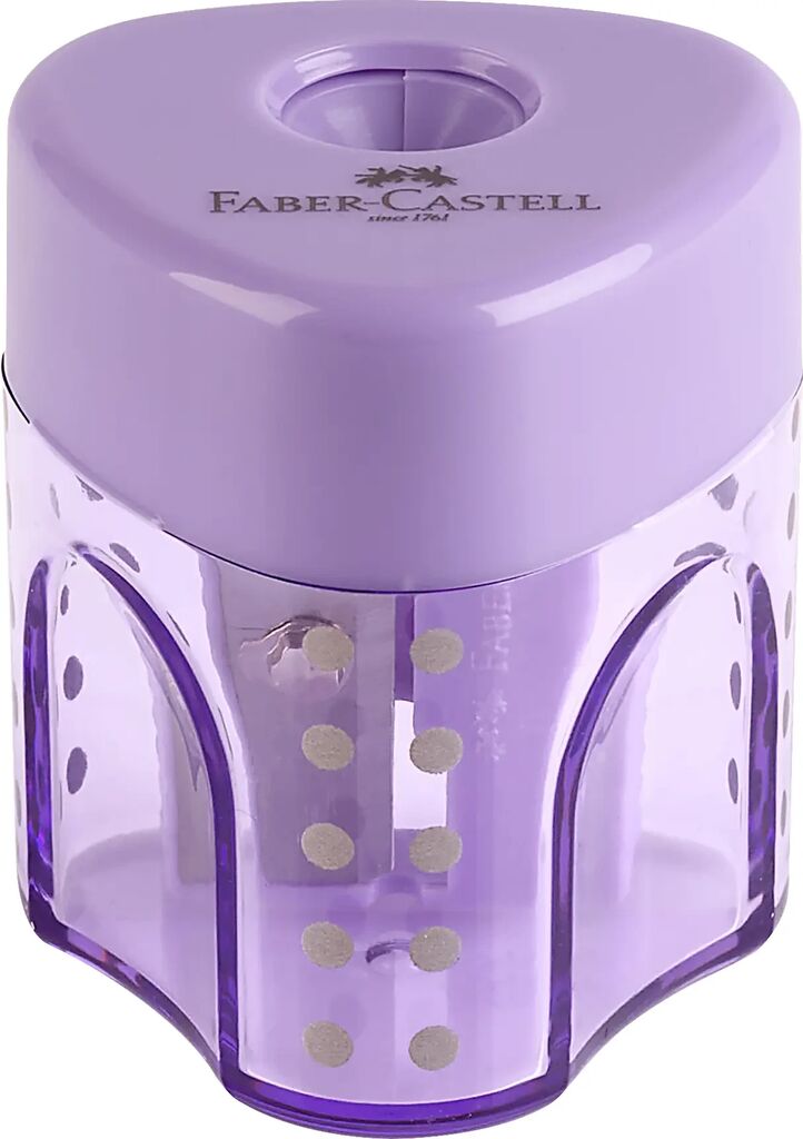 Faber Castell Grip Auto Mini Pencil Sharpener - showing lilac colour by penny black