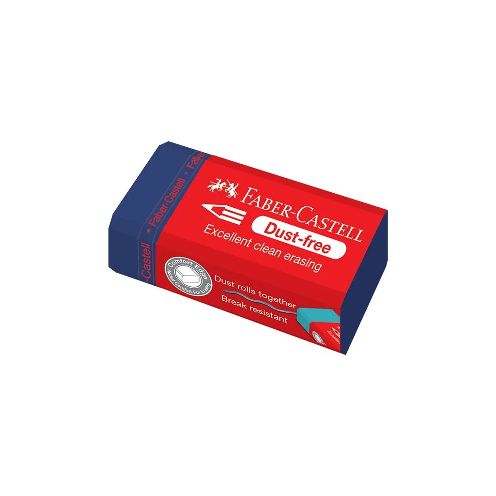 Faber Castell Colourful Dust-Free Eraser - showing blue colour by penny black