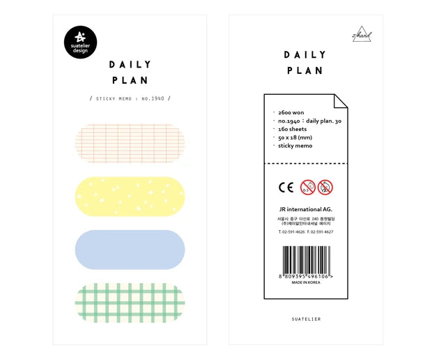 Suatelier No 1940 Daily Plan.30 Sticky Page Marker Notes By Penny Black