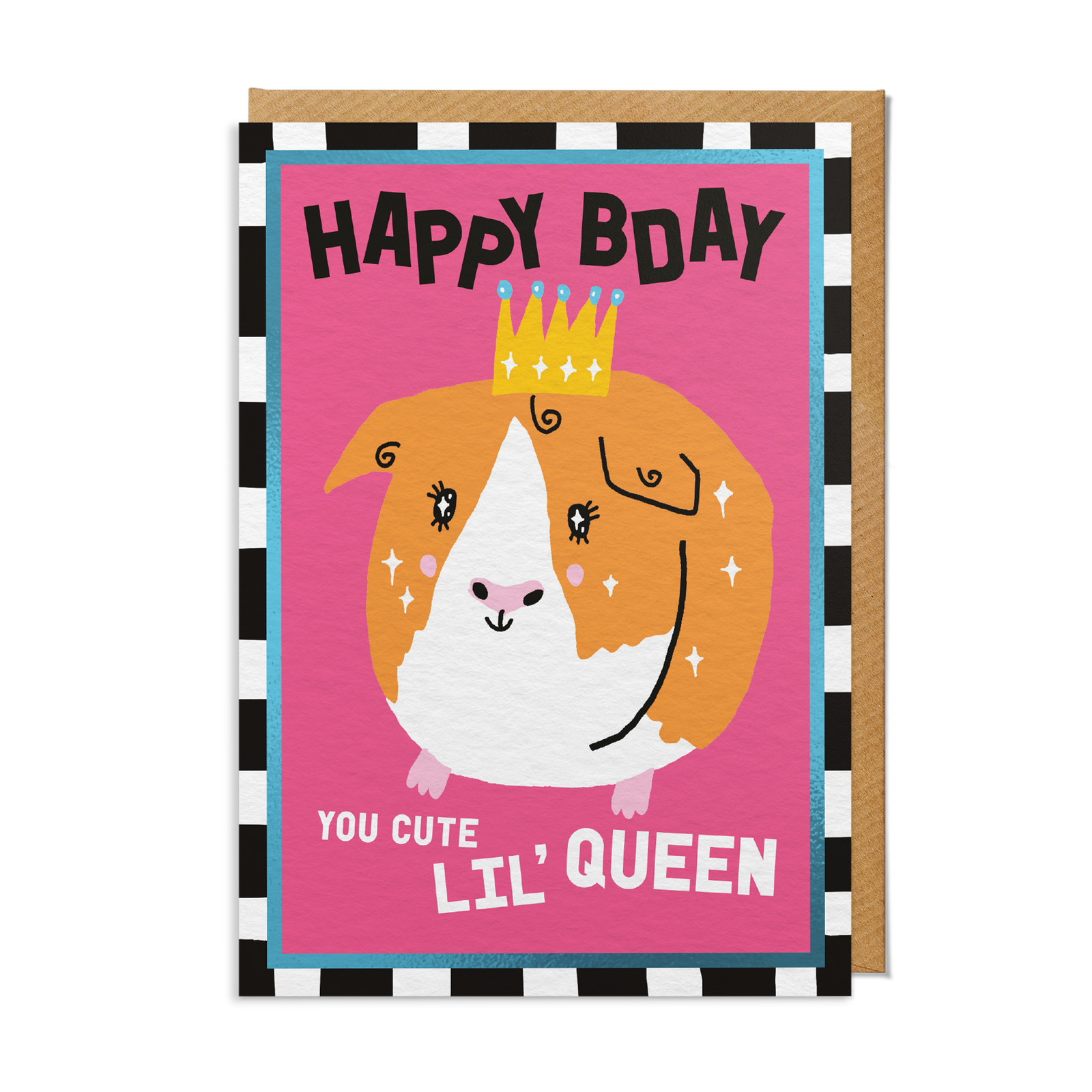 Lil Guinea Pig Queen Birthday Card by penny black