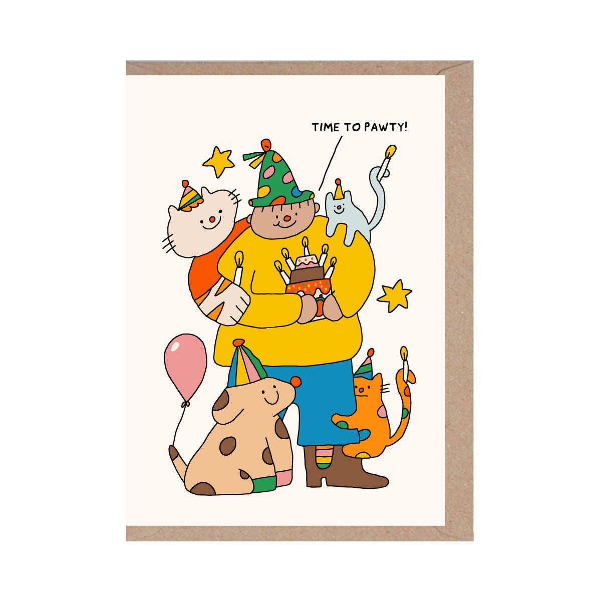 Time to Pawty Pets Birthday Card by penny black
