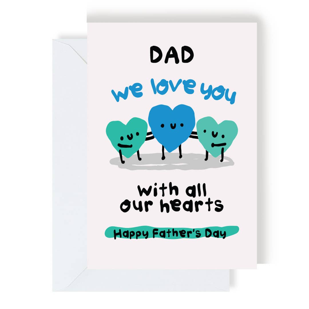 With All Our Hearts Dad Father's Day Card by penny black