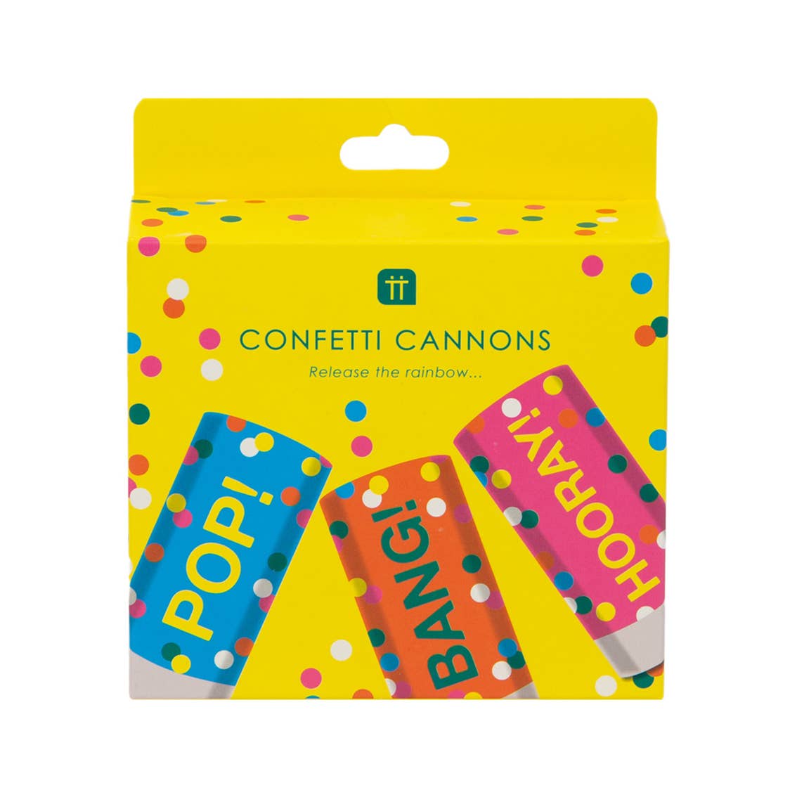Birthday Confetti Cannons 3 Pack in packaging