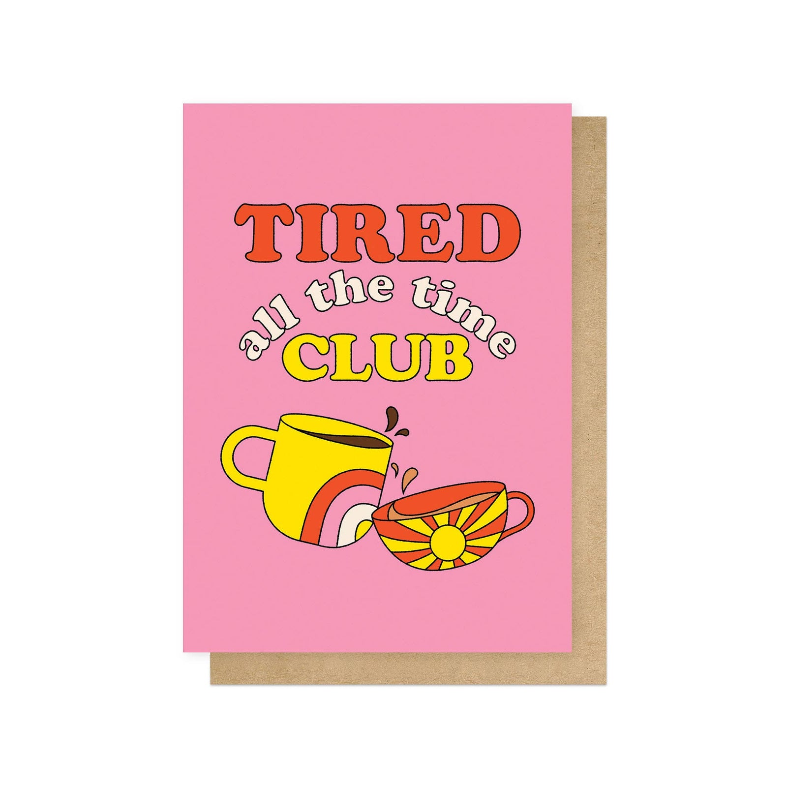 Tired All the Time Club Retro New Baby Card by penny black
