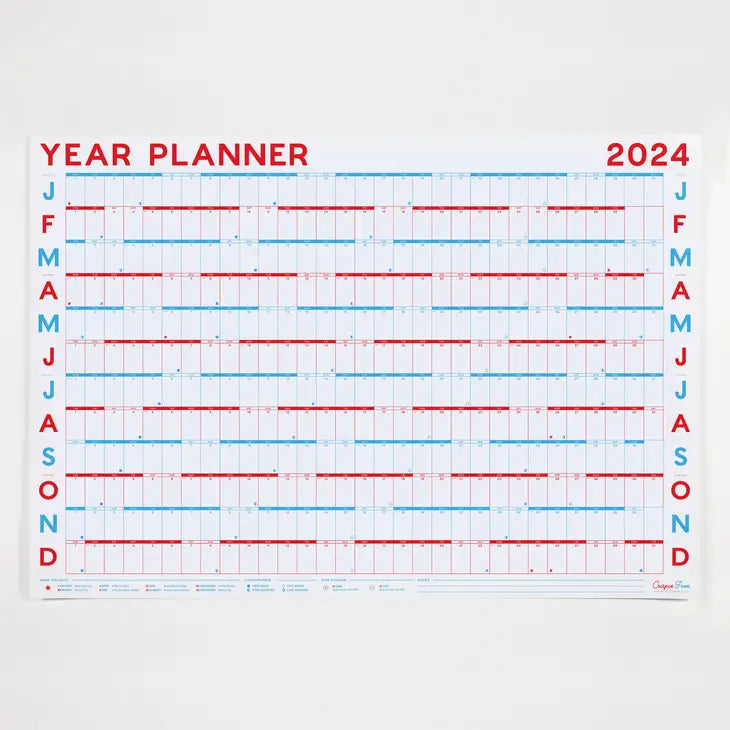 Crispin Finn 2024 Wall Planner - Landscape from penny black
