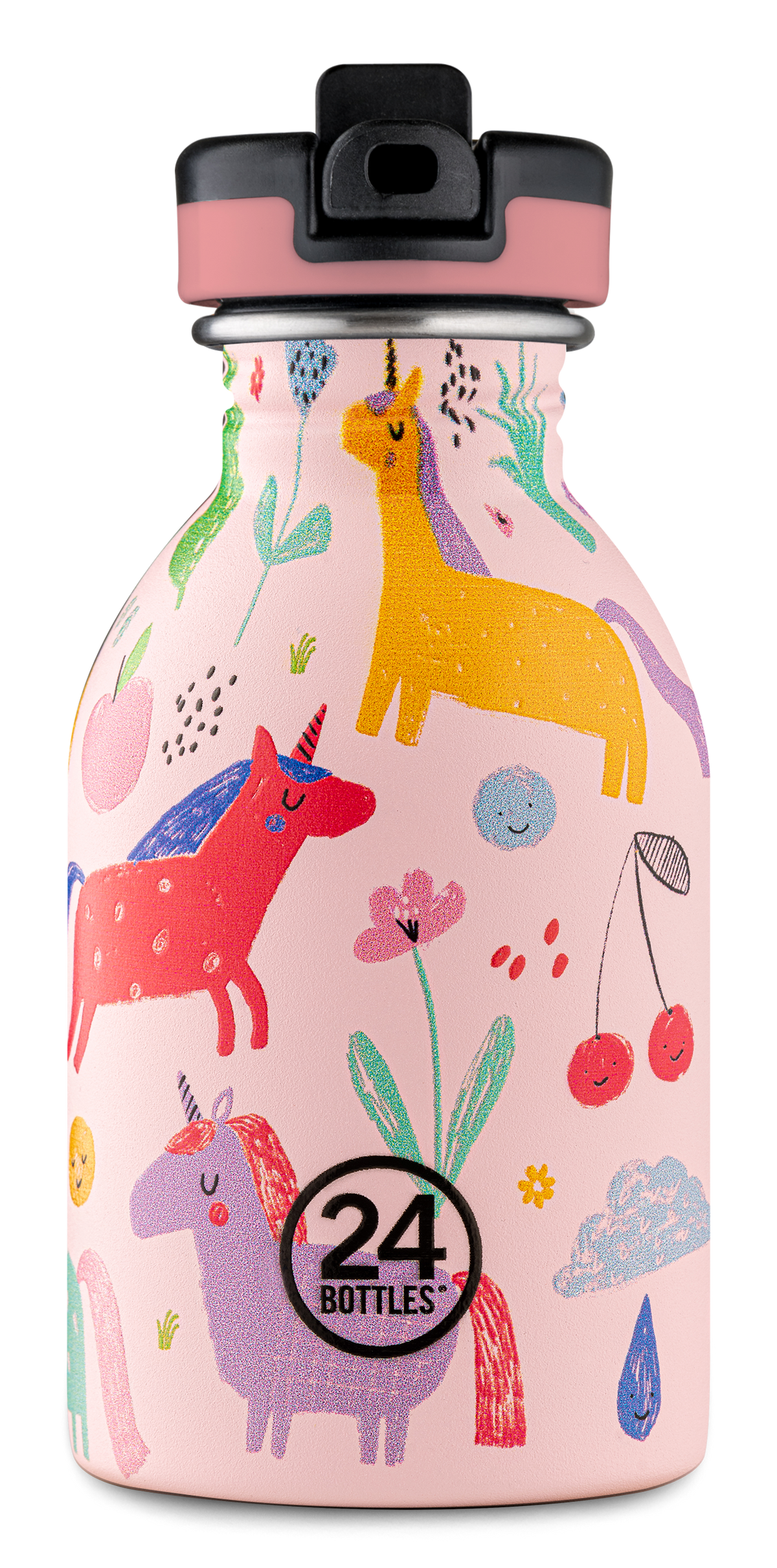 24Bottles 250ml Water Bottle with Straw - Magic Friends by penny black