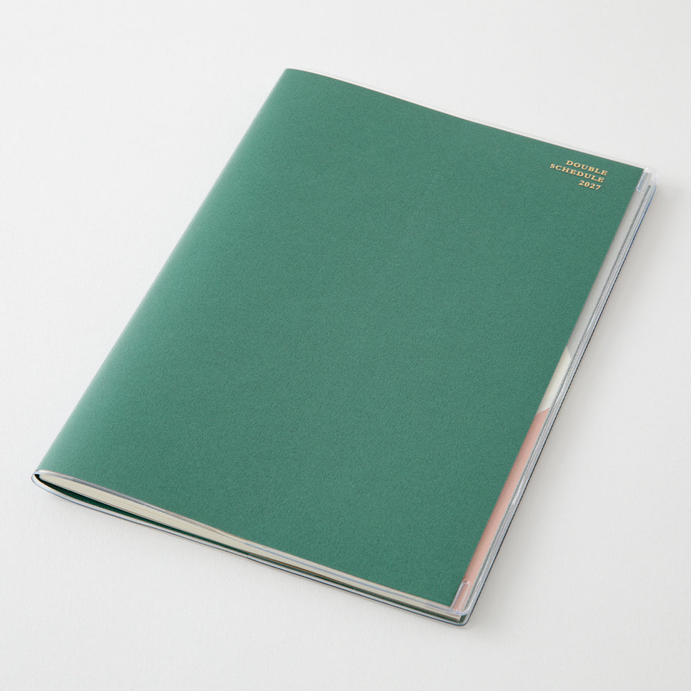 Midori Double Schedule To Do Green B6 2027 Diary | Penny Black | 2027 Diaries & Planners 