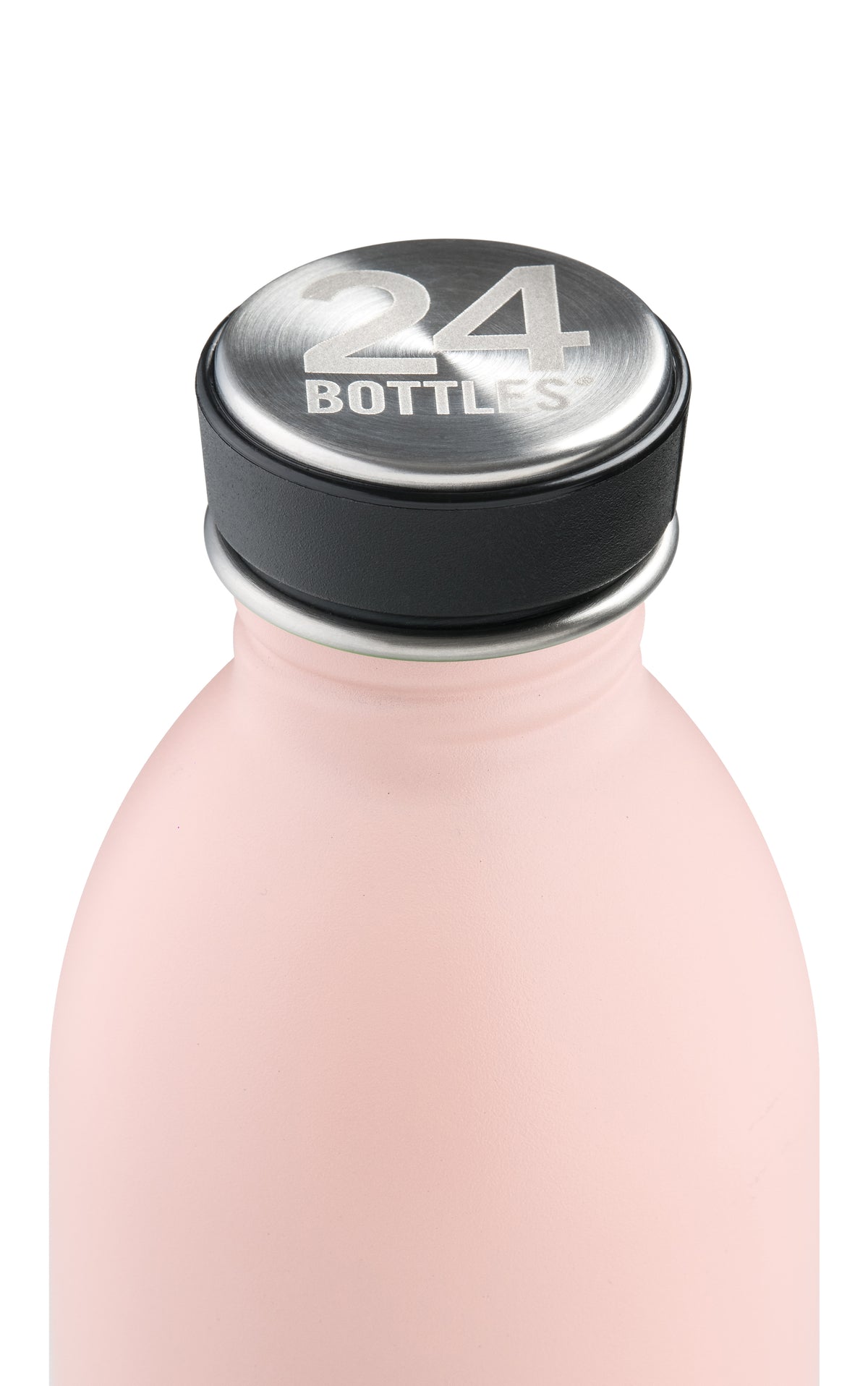 24Bottles 250ml Urban Water Bottle - Dusty Pink by penny black by penny black showing lid