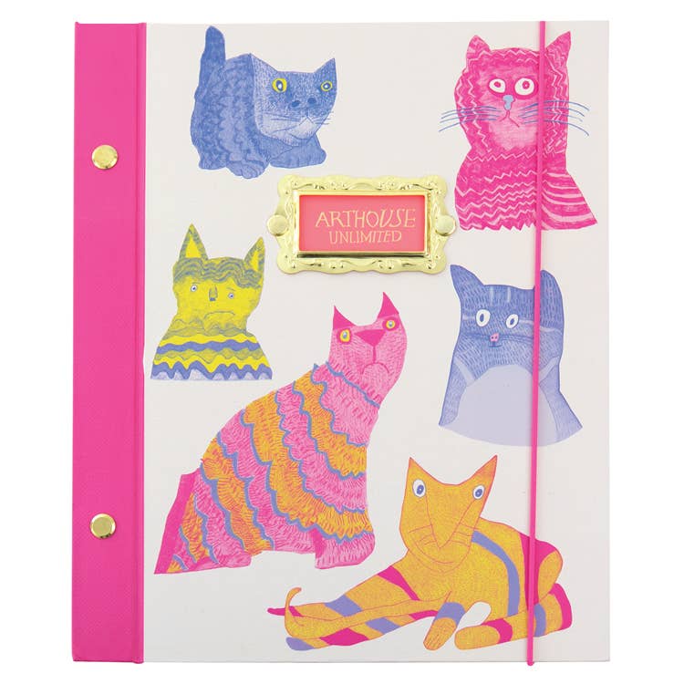 Arthouse Unlimited Miaow For Now A5 Hardback Journal By Penny Black
