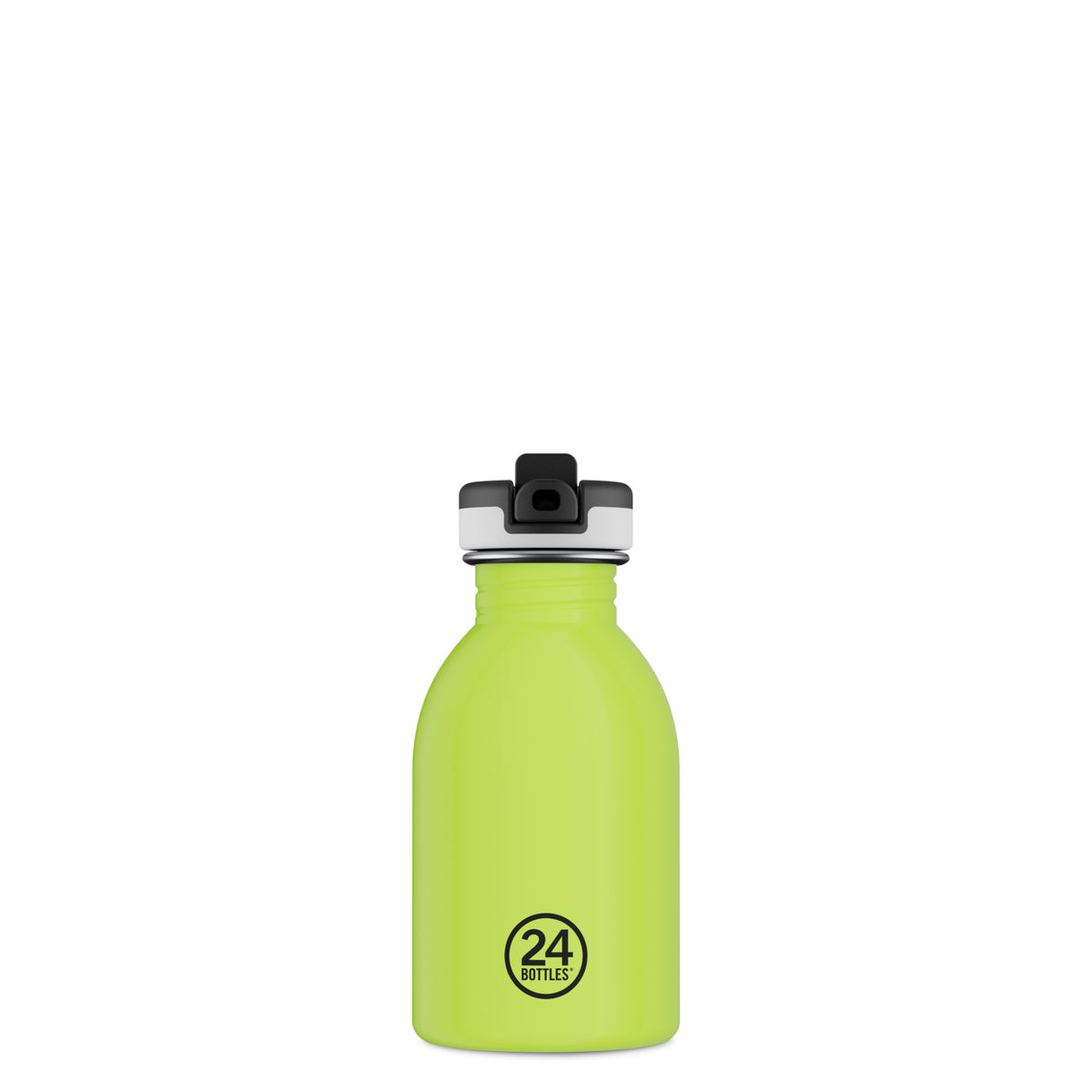 24Bottles 250ml REactive Water Bottle with Sport Lid - Yellow/Green by penny black showing before colour change