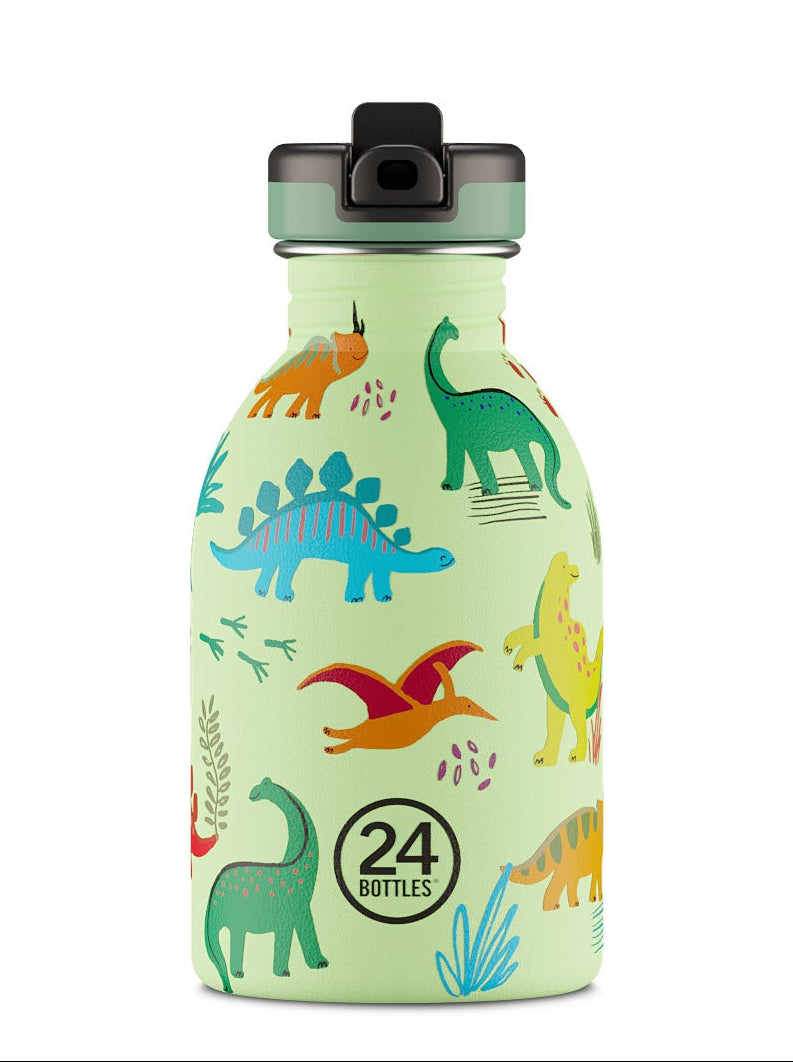24Bottles 250ml Water Bottle with Straw - Jurassic Friends by penny black