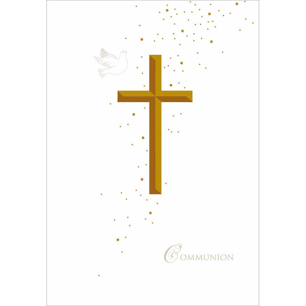 Golden Dove First Communion Card by penny black