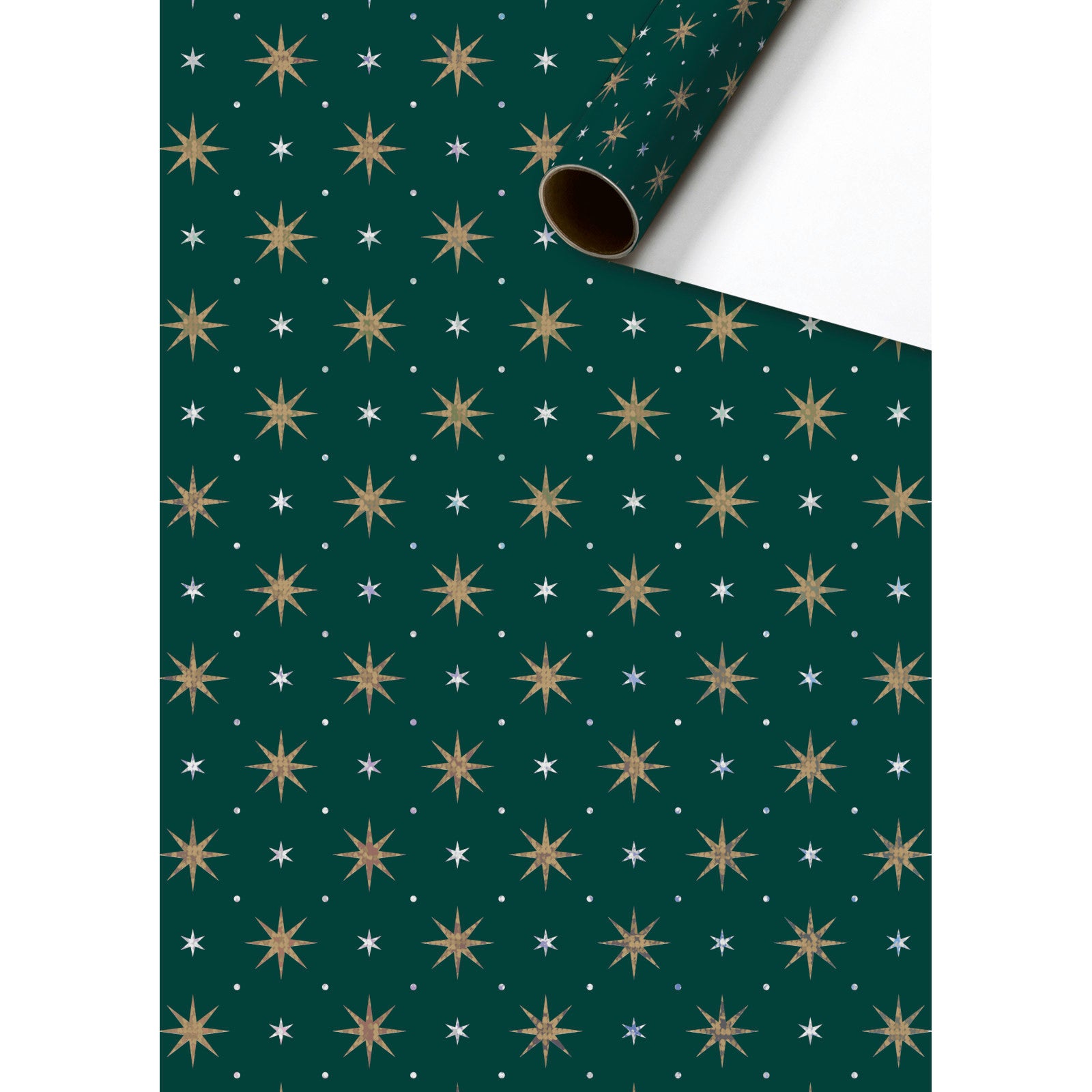 Zidonia Dark Green Christmas Gift Wrapping Paper Roll 1.5m By Penny Black