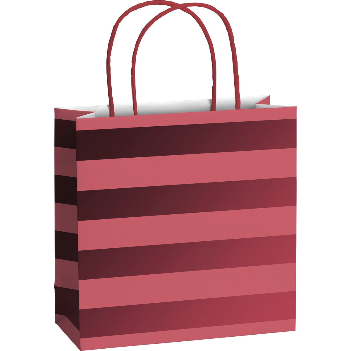 Modern Foiled Small Christmas Gift Bags 3 Pk by penny black - red stripe design