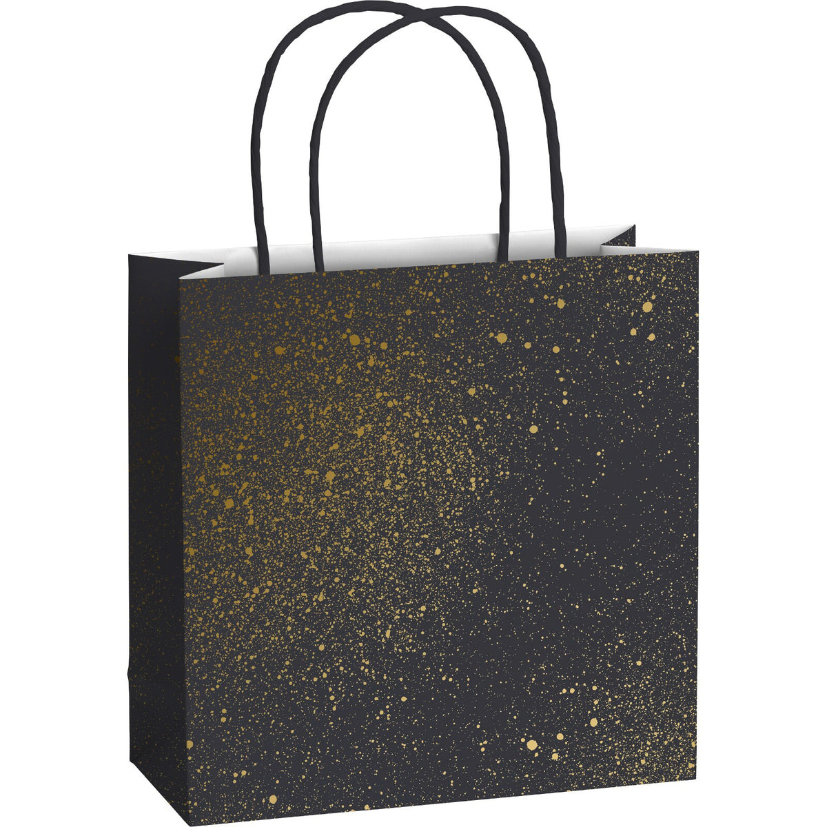 Modern Foiled Small Christmas Gift Bags 3 Pk by penny black - black sprenkel design