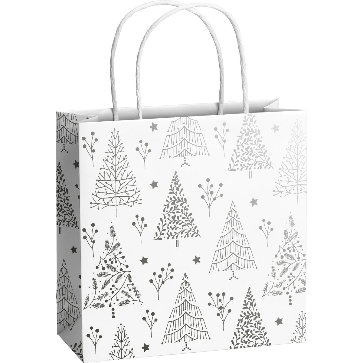 Festive Foils Small Christmas Gift Bags 3 Pk by penny black - snowy trees design