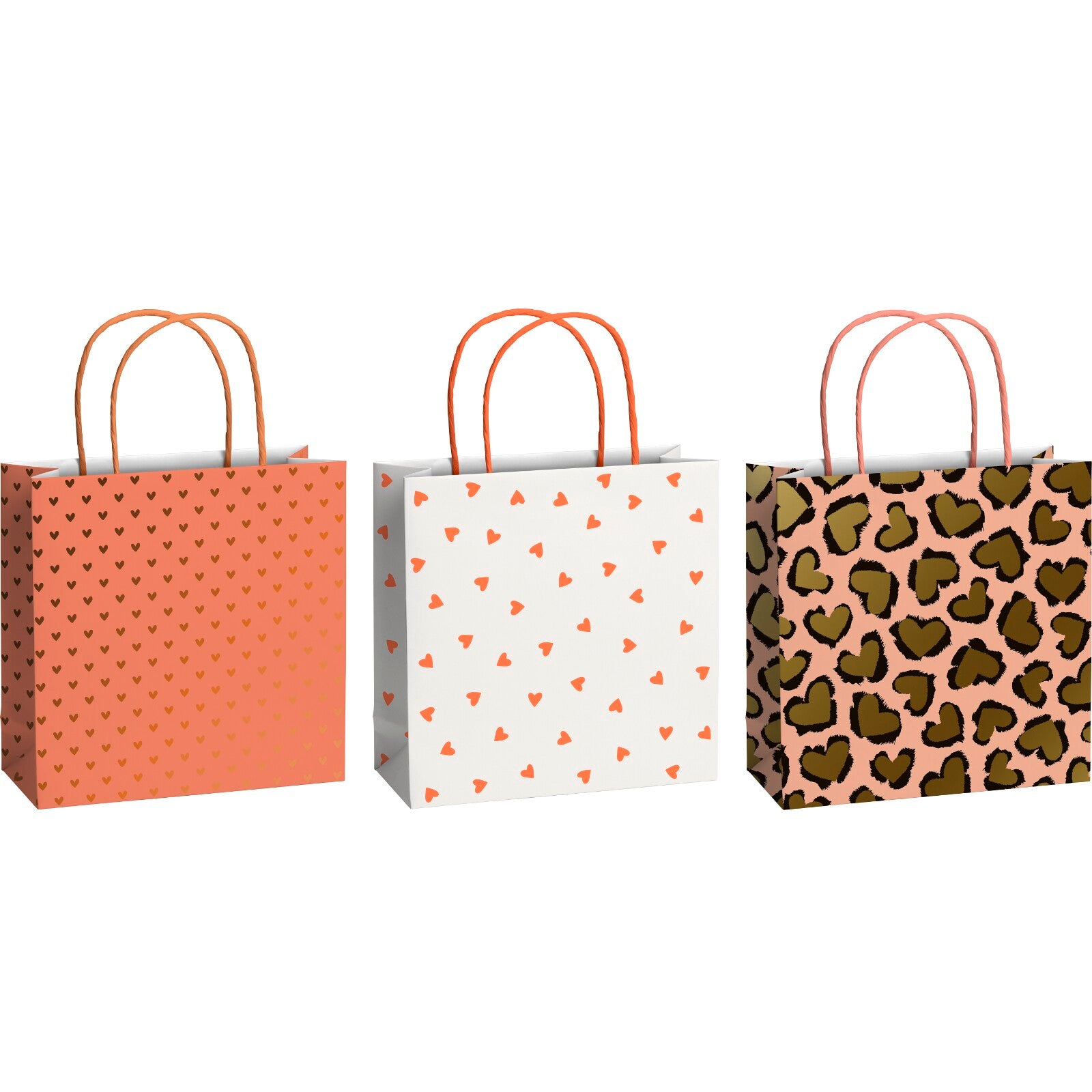 Cassy Leopard Hearts Medium Gift Bags 3 Pk by penny black