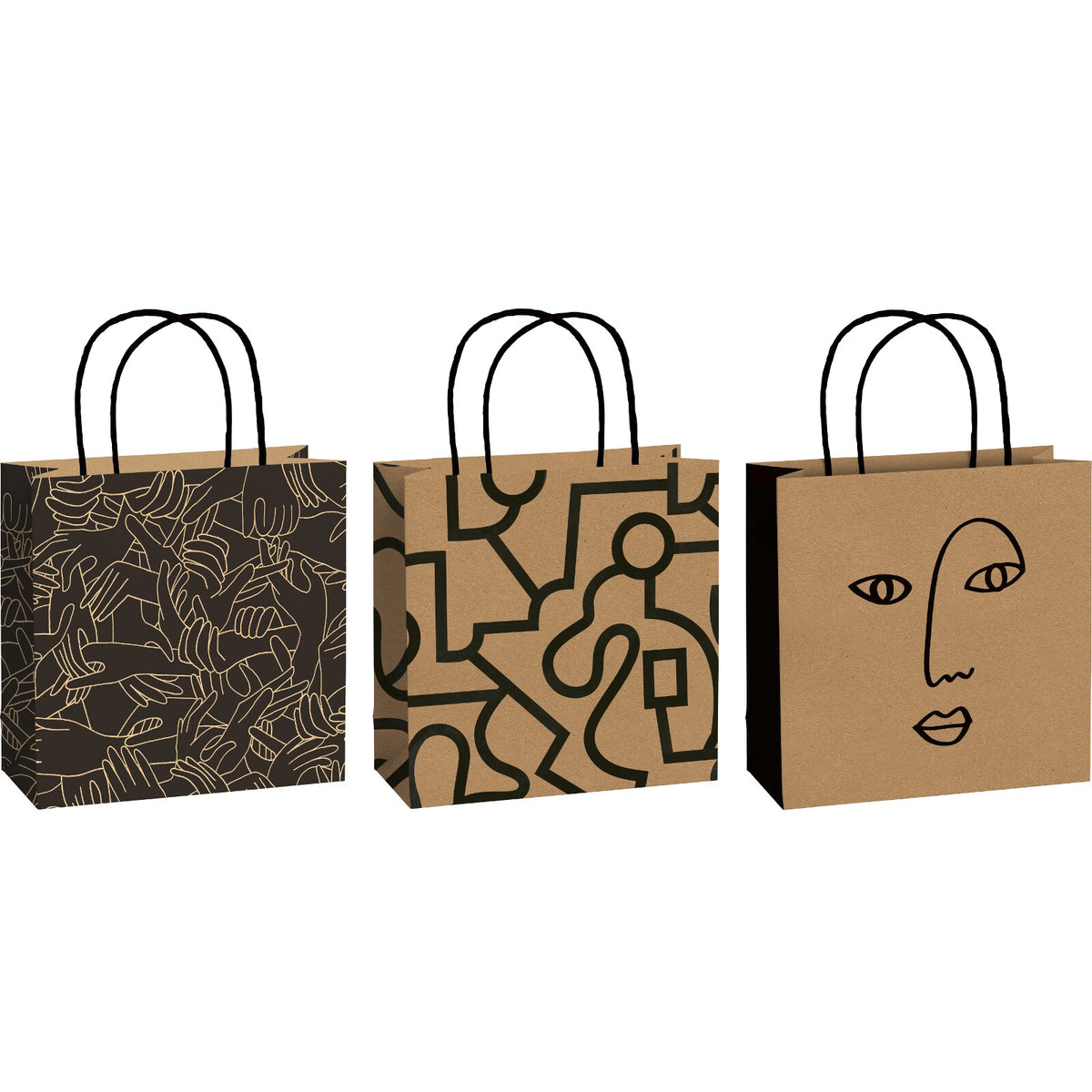 Taio Artful Medium Gift Bags 3 Pk by penny black