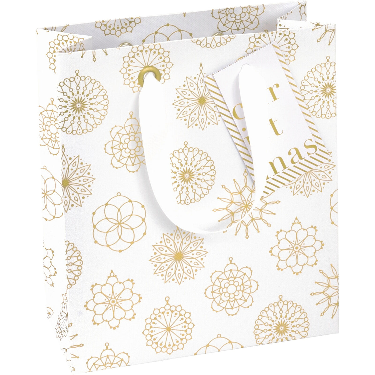 Jamila Gold Snowflake Small Christmas Gift Bag by penny black