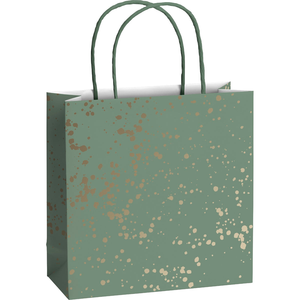 Post Modern Seasonal Small Christmas Gift Bags 3 Pk by penny black - sage gold splatter design