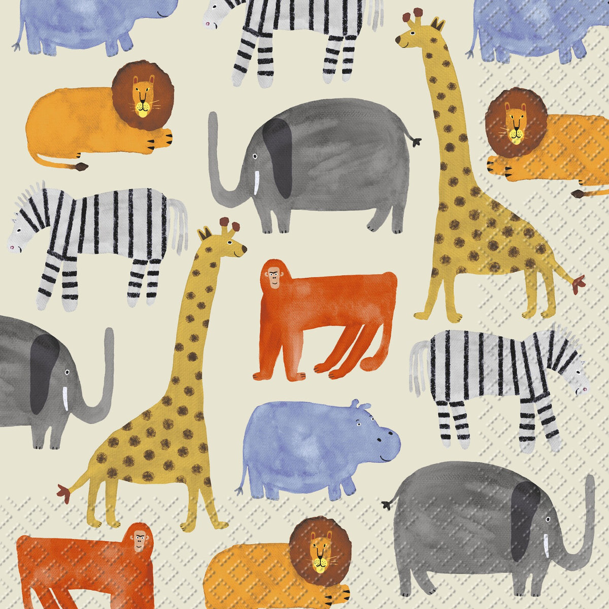 Timba Safari Children&#39;s Paper Napkins 20pk by penny black