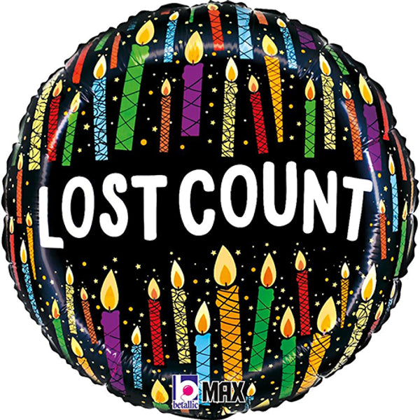 Lost Count Funny Birthday 18" Foil Balloon by penny black
