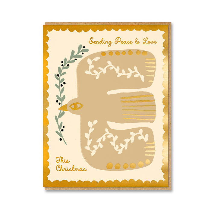 Soleil Sending Peace & Love This Christmas Litho Printed Card By Penny Black