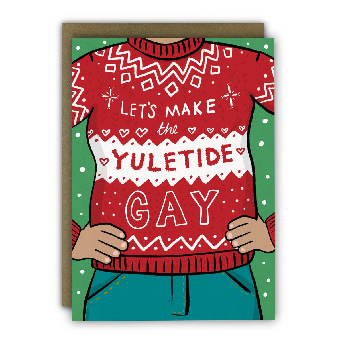 Yuletide Gay Christmas Jumper Funny Card