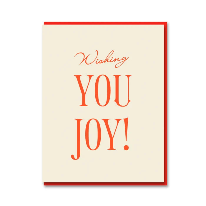 Wishing You Joy Letterpress Christmas Card By Penny Black