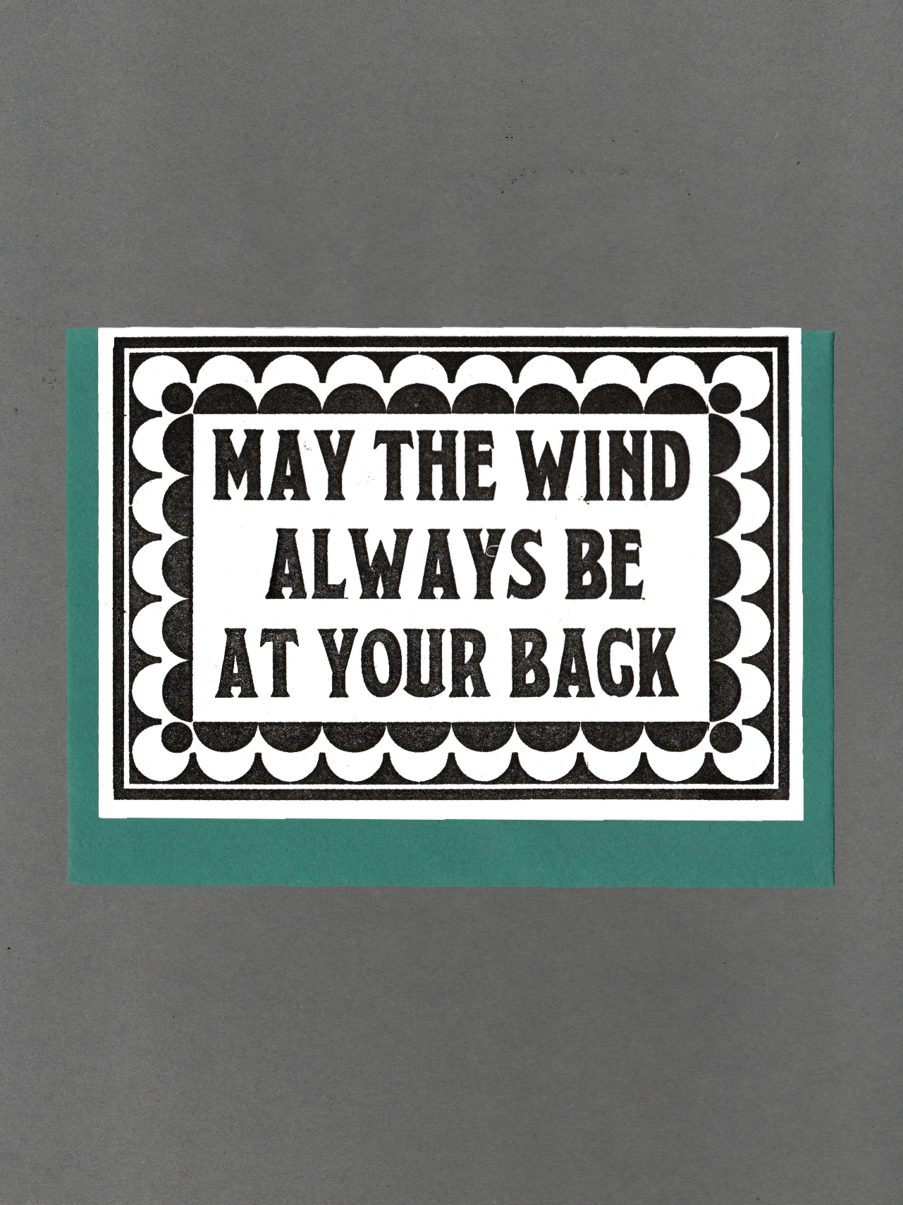 Wind At Your Back Vintage Letterpress Card by penny black