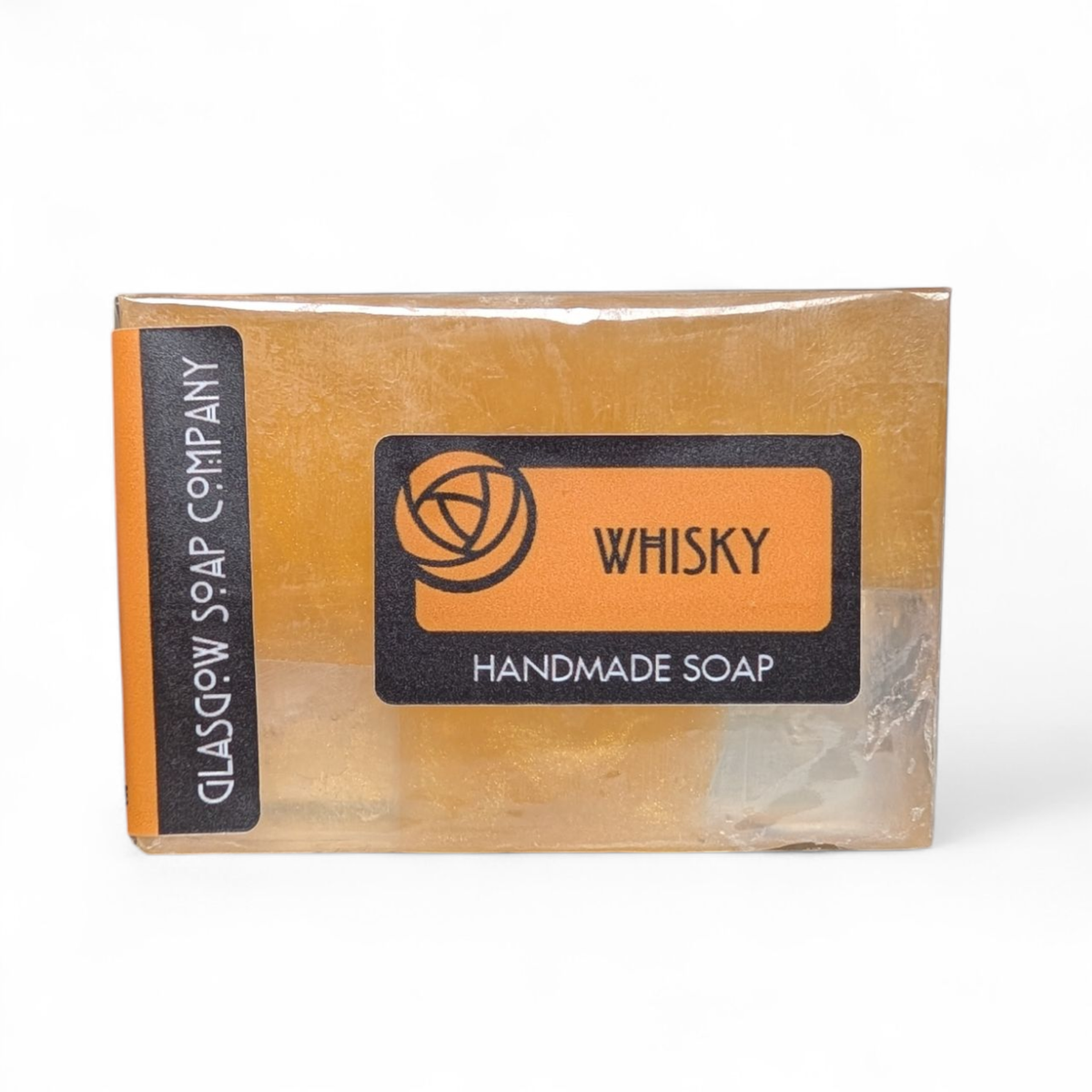 Whisky Scented Soap Slice in wrapping by penny black