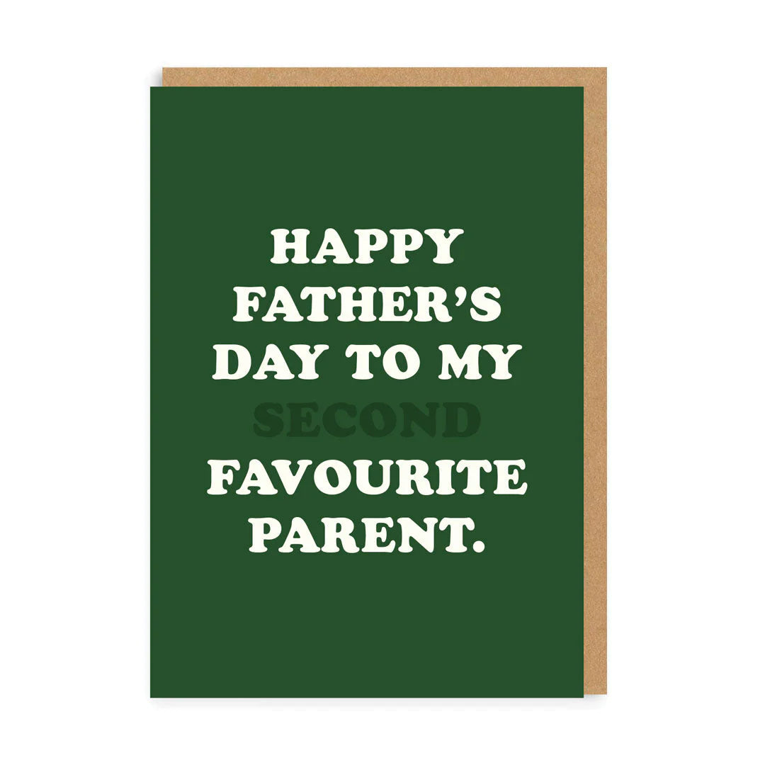 Second Favourite Parent Father&#39;s Day Card