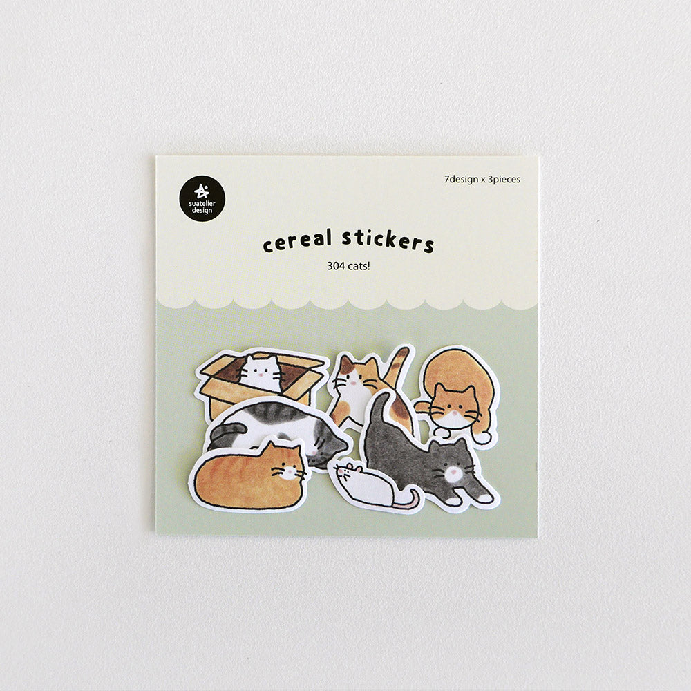Suatelier Cereal Sticker Set - No 304 Cats! By Penny Black