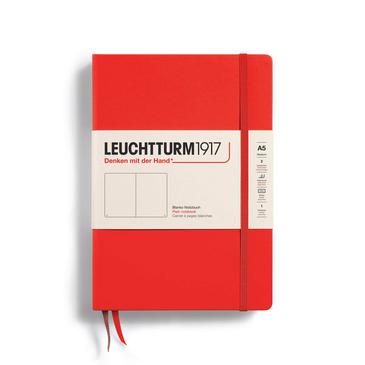 Leuchtturm1917 Notebook A5 Medium Hardcover in Lobster