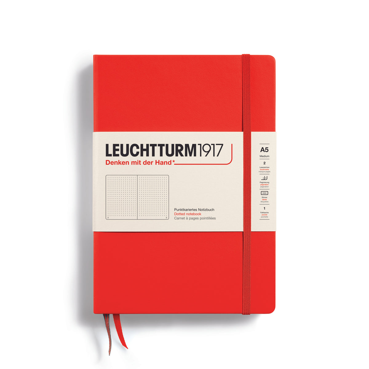 Leuchtturm1917 Notebook A5 Medium Hardcover in Lobster colour