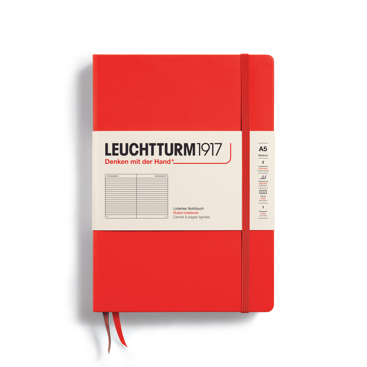 Leuchtturm1917 Notebook A5 Medium Hardcover - Lobster
