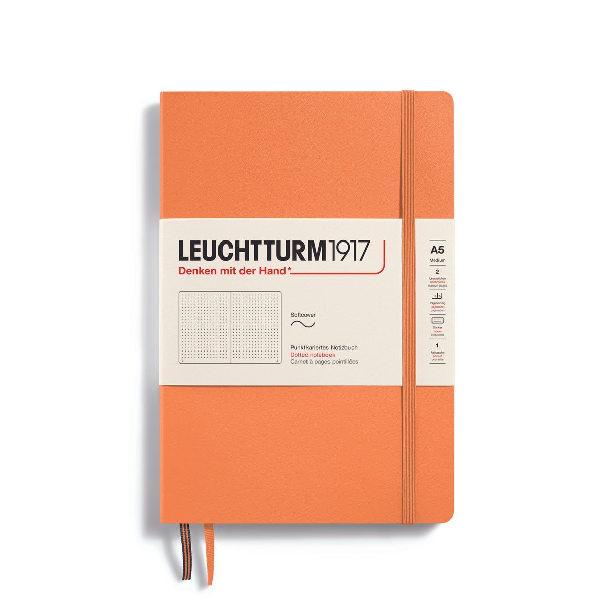 Leuchtturm1917 Notebook A5 Medium Softcover in apricot colour